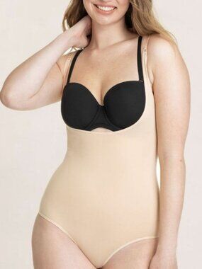 SHAPERMINT Women's NWT Essentials Open Bust Bodysuit Shaper Panty | Size 2XL